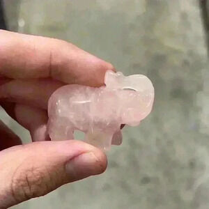 Rose Quartz Elephant